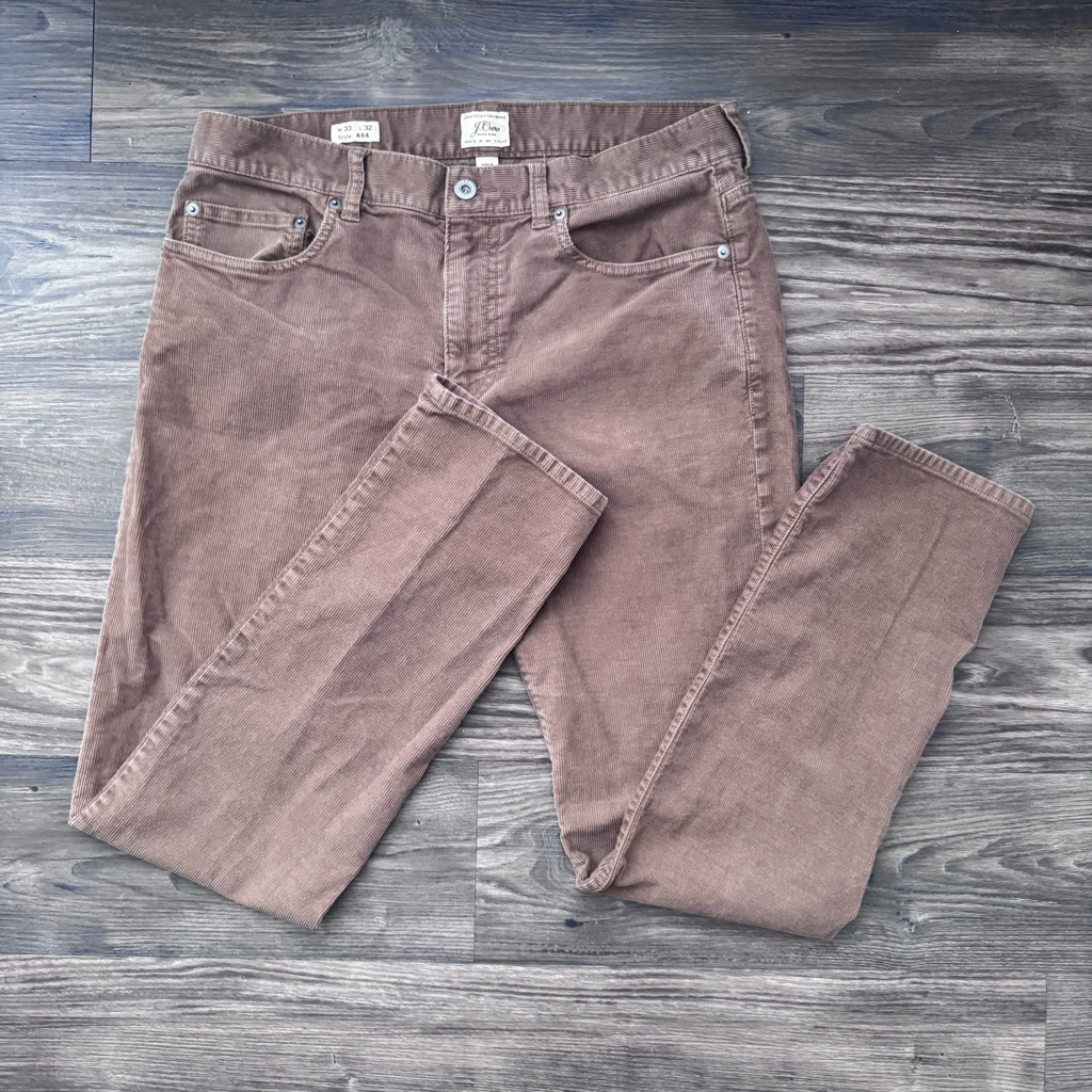 J. Crew Men's Corduroy Pants In Warm Brown